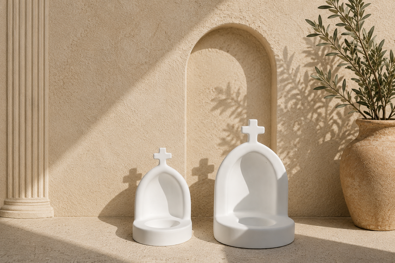 White - Mini Phos Tealight Altar