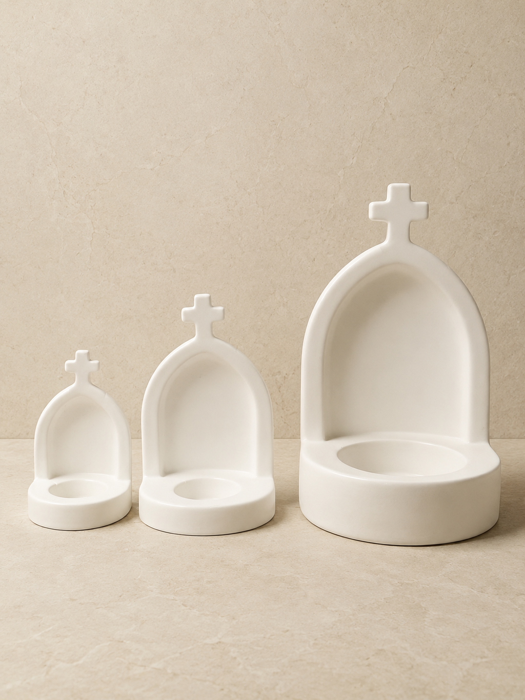 White - Mini Phos Tealight Altar