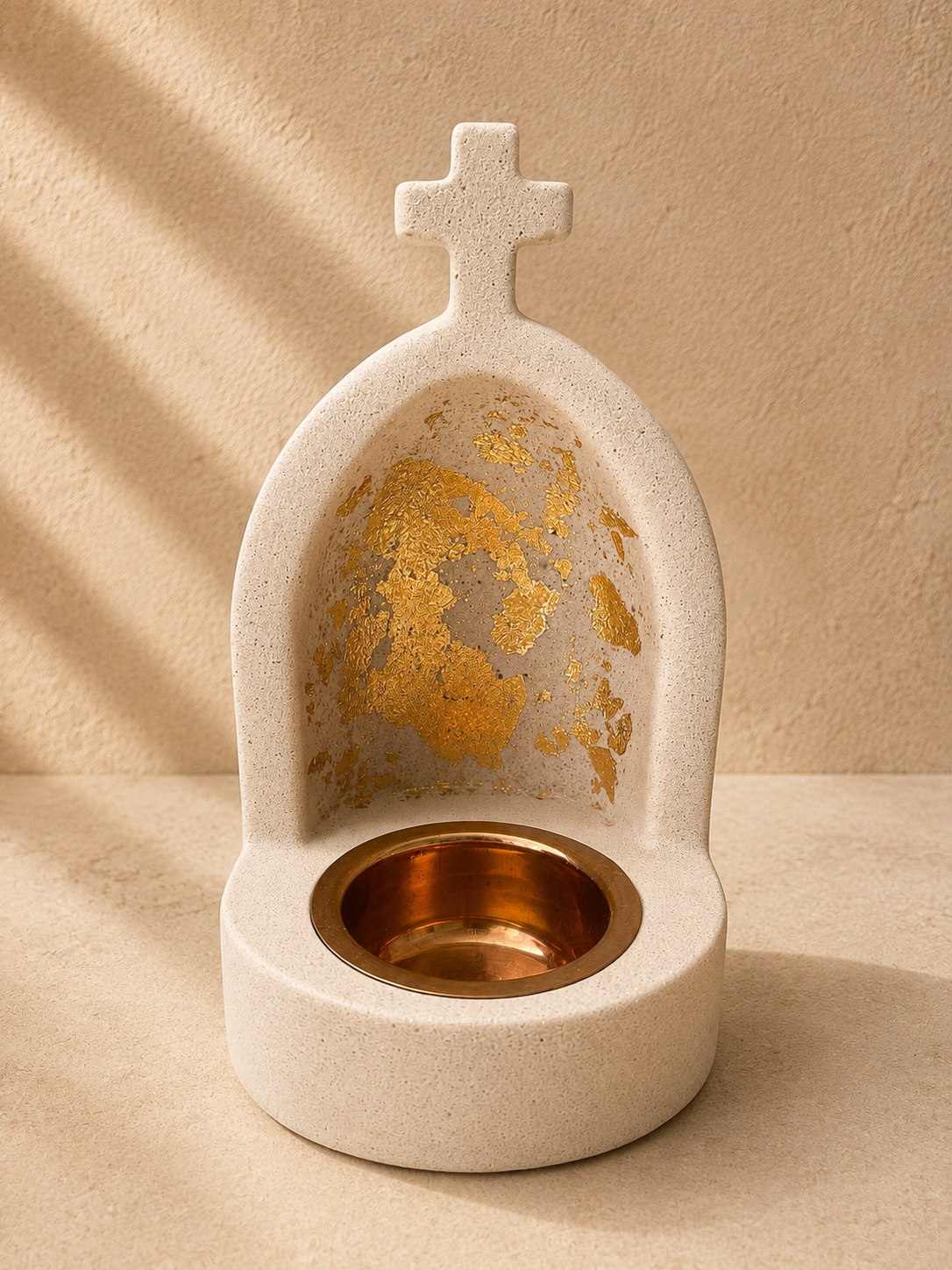 Original Handmade Phos Altar - Large | Etched White with Gold Detail