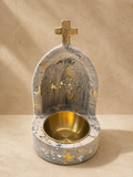 Original Handmade Phos Altar - Large | Black Marble, Gold & Silver Edition